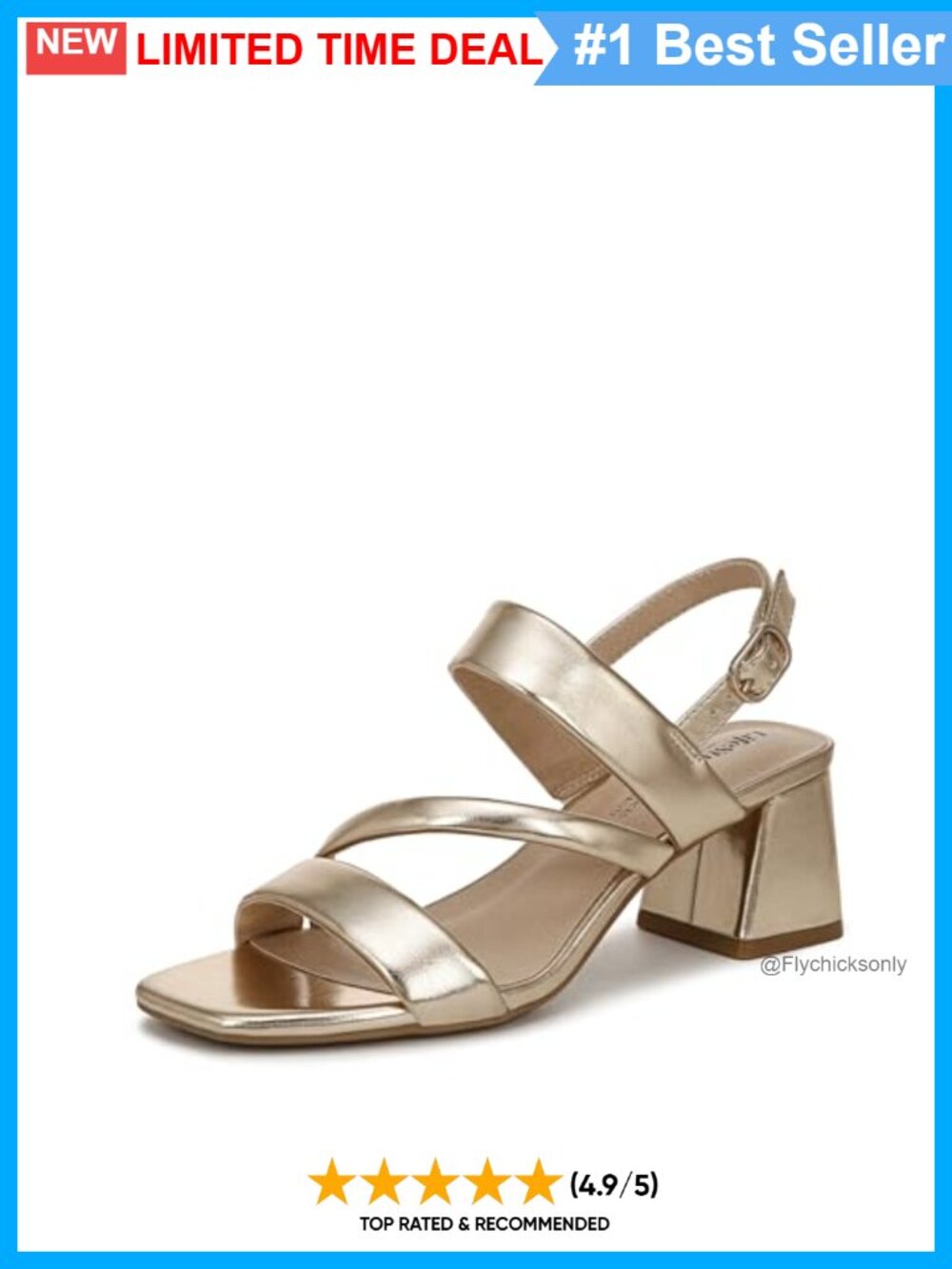 LifeStride Celia Slingback Strappy Dress Sandals Block Heel